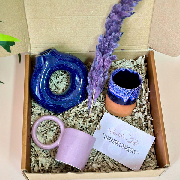 Coffret cadeau artisanal bleu