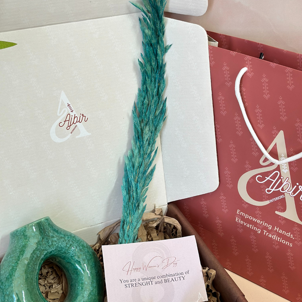 Coffret cadeau artisanal turquoise