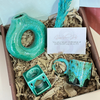 Coffret cadeau artisanal turquoise