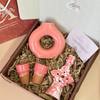 Coffret cadeau artisanal bougeoir rose