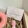 Coffret cadeau artisanal bougeoir rose