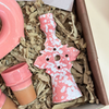 Coffret cadeau artisanal bougeoir rose
