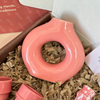 Coffret cadeau artisanal bougeoir rose