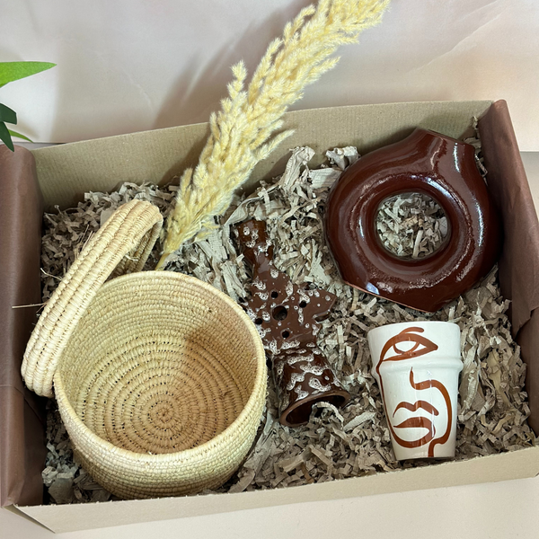 Coffret cadeau artisanal XL marron