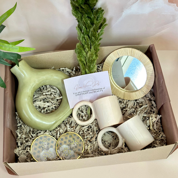 Coffret cadeau artisanal vert olive