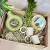 Coffret cadeau artisanal vert olive