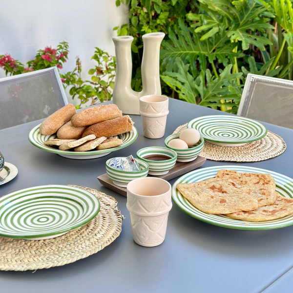 Bol rayé (Noir - Vert - Terracota) - Ajbir