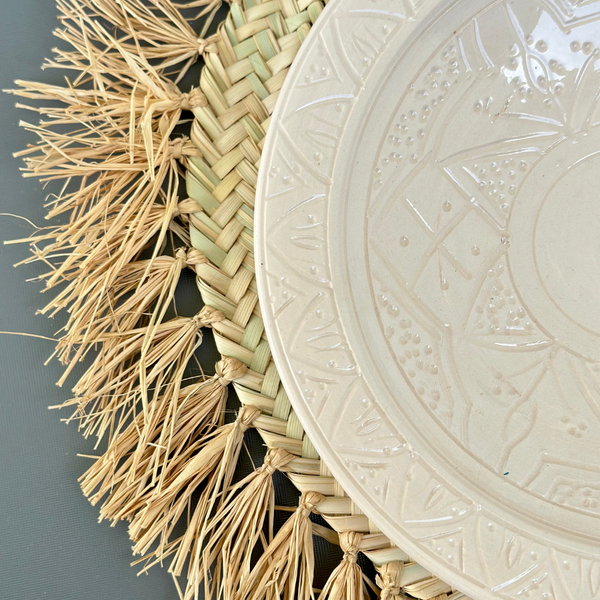 Assiette creuse Tizwelt crème 26cm