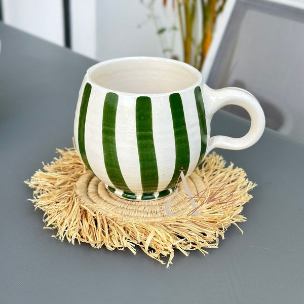 Mug rayé vert clair - Ajbir