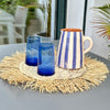 Carafe rayée bleu - Ajbir