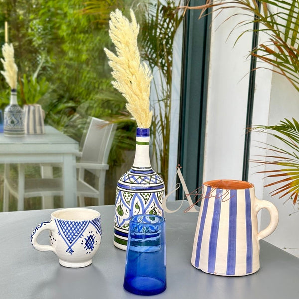 Carafe rayée bleu - Ajbir