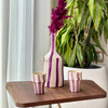 Vase bouteille mauve rayé - Ajbir