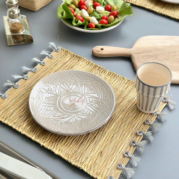 Assiette Tizwelt grise - Ajbir