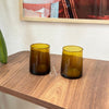 Set de 6 verres à eau/jus beldi marron 9cm