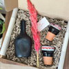 Coffret cadeau artisanal noir et rose