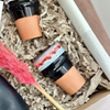 Coffret cadeau artisanal noir et rose