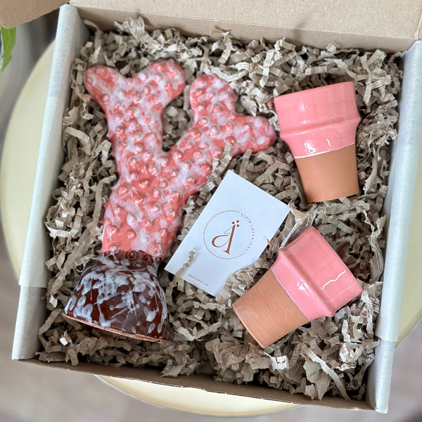Coffret cadeau artisanal mini Aknari rose