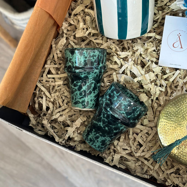 Coffret cadeau artisanal XL bleu pétrole