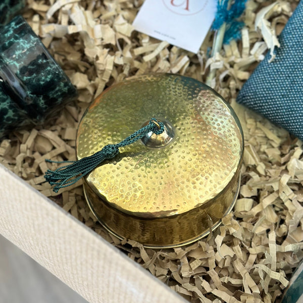 Coffret cadeau artisanal XL bleu pétrole