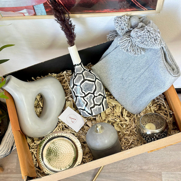 Coffret cadeau artisanal XL Zellige gris