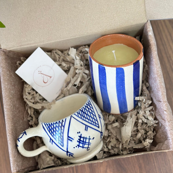 Coffret cadeau artisanal mini bleu