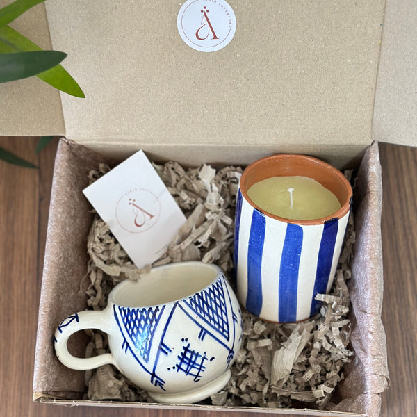 Coffret cadeau artisanal mini bleu