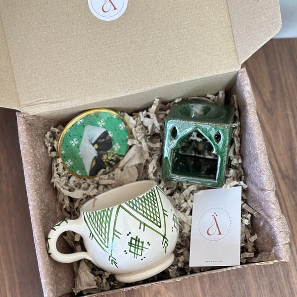 Coffret cadeau artisanal mini amazigh vert
