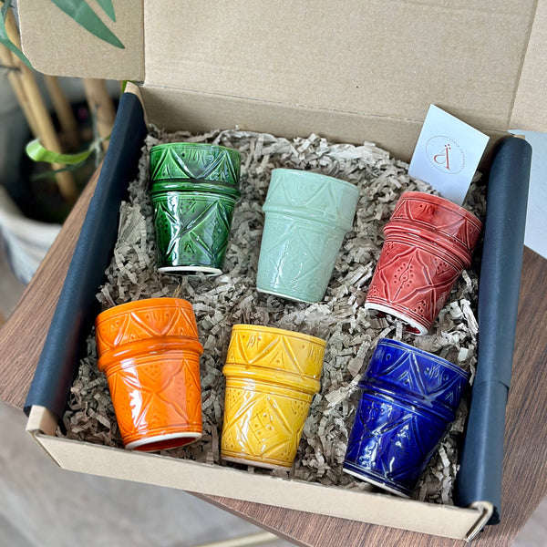 Coffret cadeau artisanal Verres Tizwelt