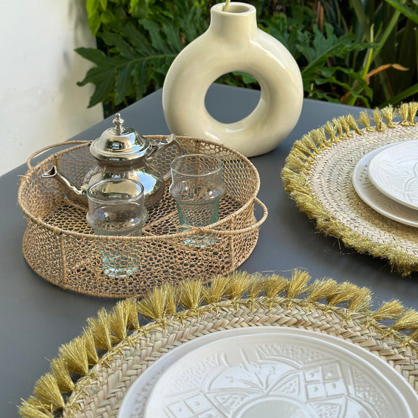 Assiette Tizwelt blanche - Ajbir