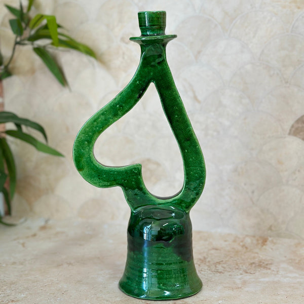 Porte bougie coeur vernis