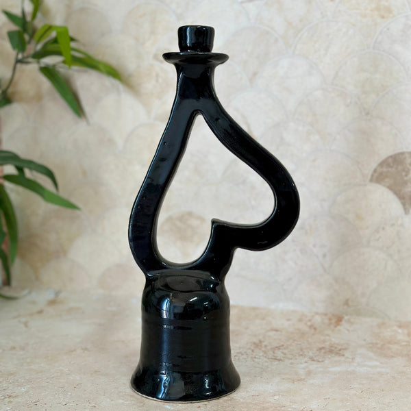 Porte bougie coeur vernis