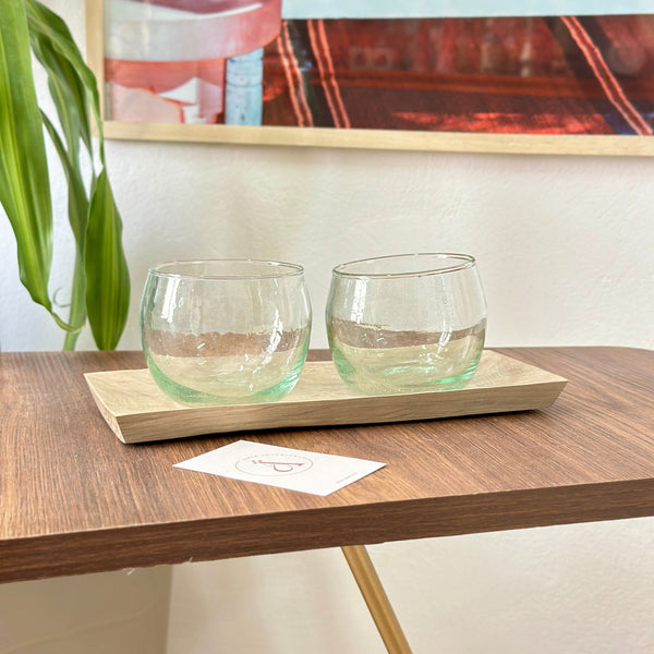 Assiette rectangulaire en bois de noyer