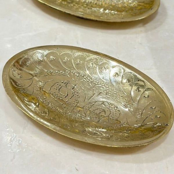 Porte savon Nakch doré en cuivre - Ajbir