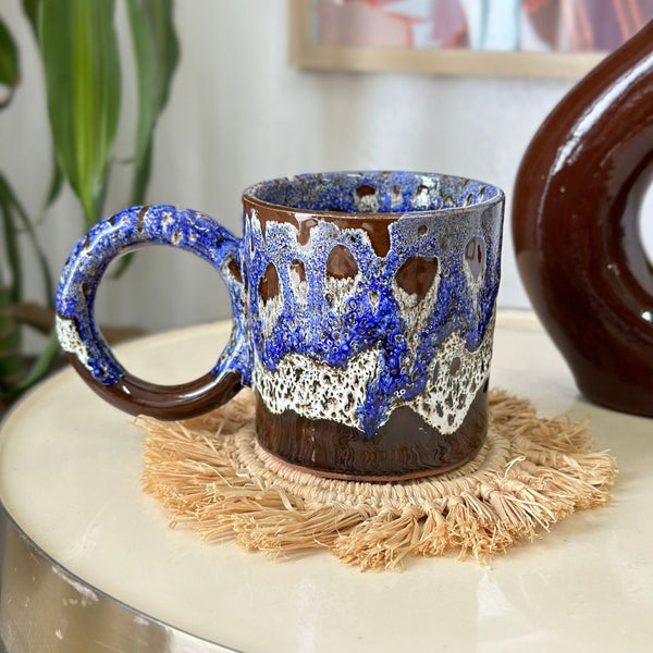 Mug anse milieu moucheté