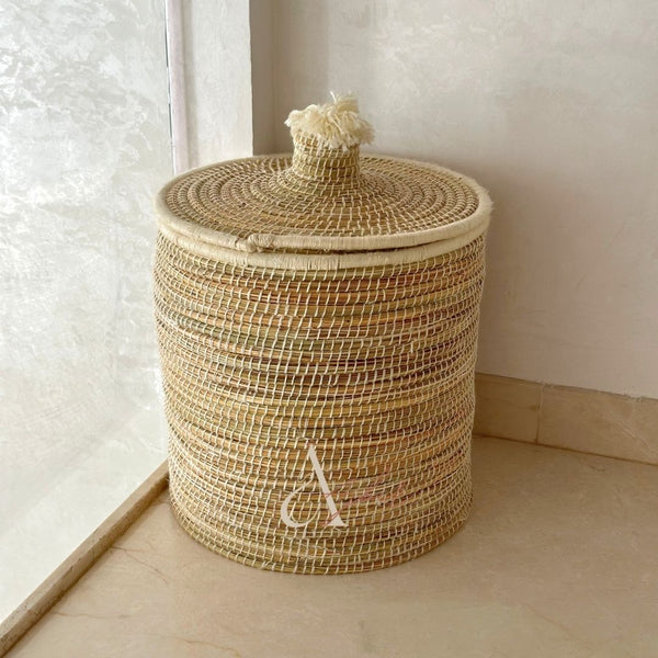 Panier à linge en osier grand - Ajbir