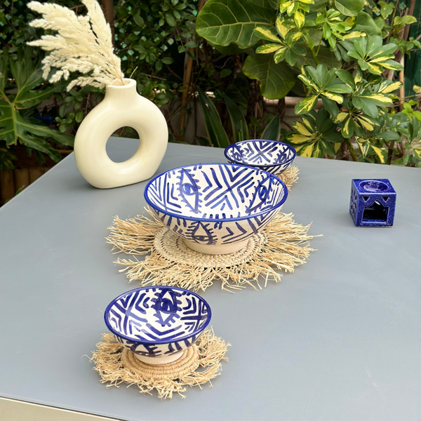 Bol amazigh bleu 15cm - Ajbir