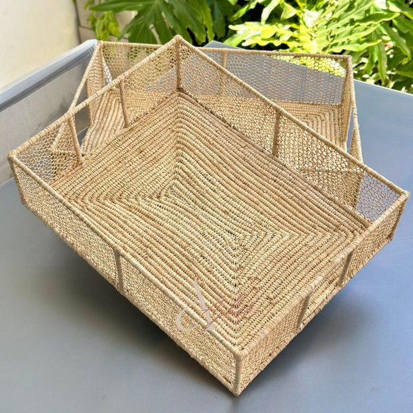 Plateau raphia Tizri rectangle moyen - Ajbir