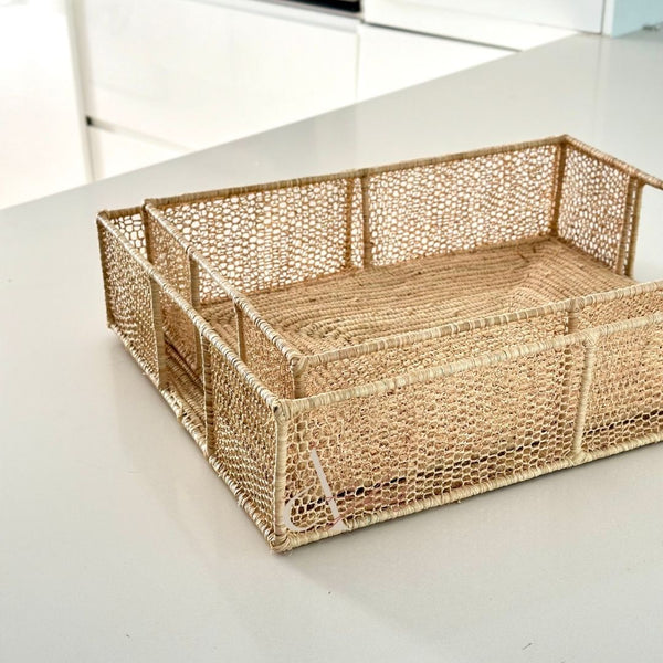 Plateau raphia Tizri rectangle moyen - Ajbir