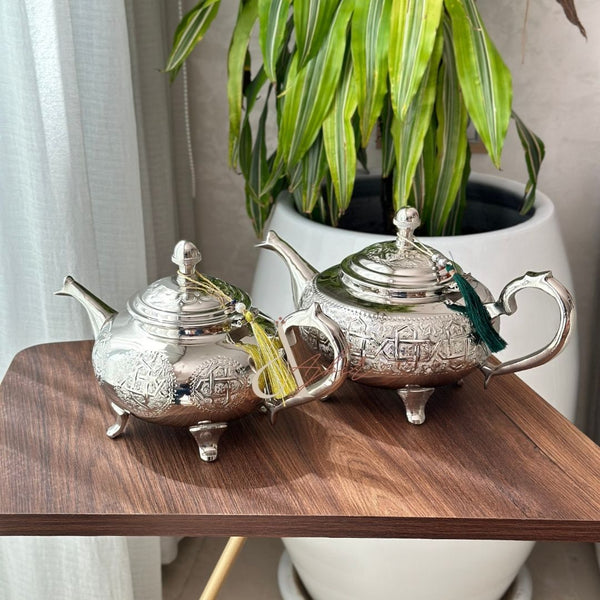 Grande théière en laiton argenté 2 - Ajbir