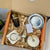 Coffret cadeau artisanal argentée martelée