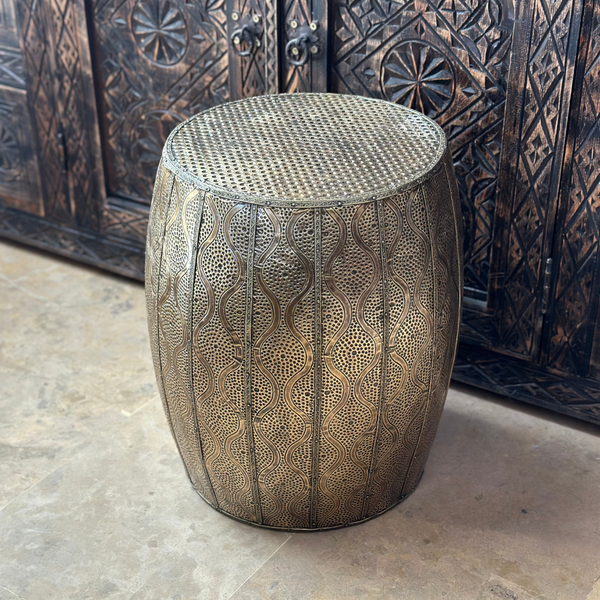 Table basse artisanale en laiton bronze