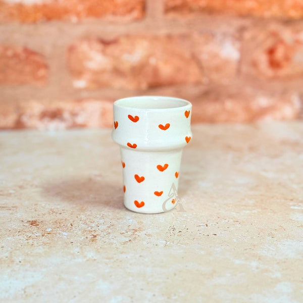 Tasse beldi Tayri cœur orange