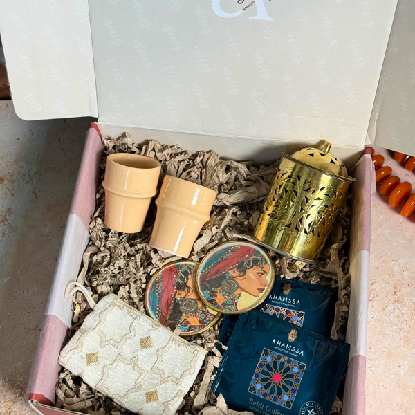 Coffret cadeau artisanal café Tanirt beige