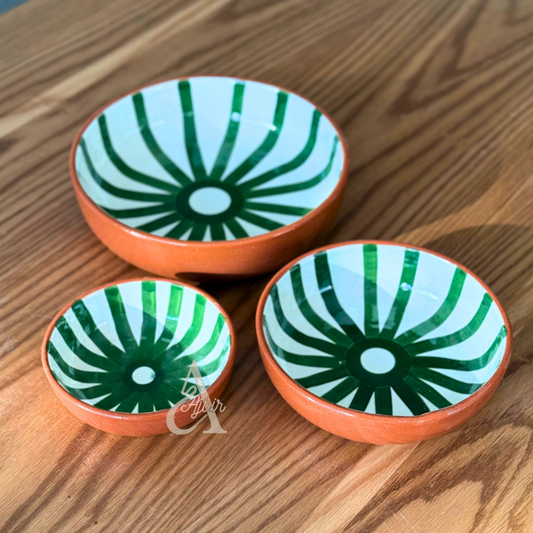 Set de 3 saladiers Tafoukt rayés