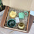 Coffret cadeau artisanal gold et vert eau