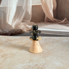 Porte bougie moderne beige et noir