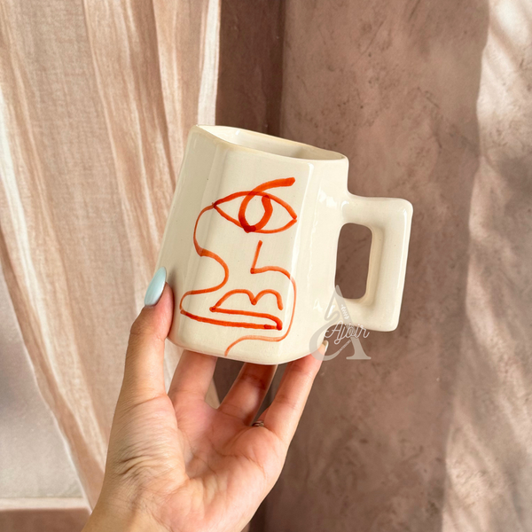 Mug irrégulier Oudm à l'argile blanche