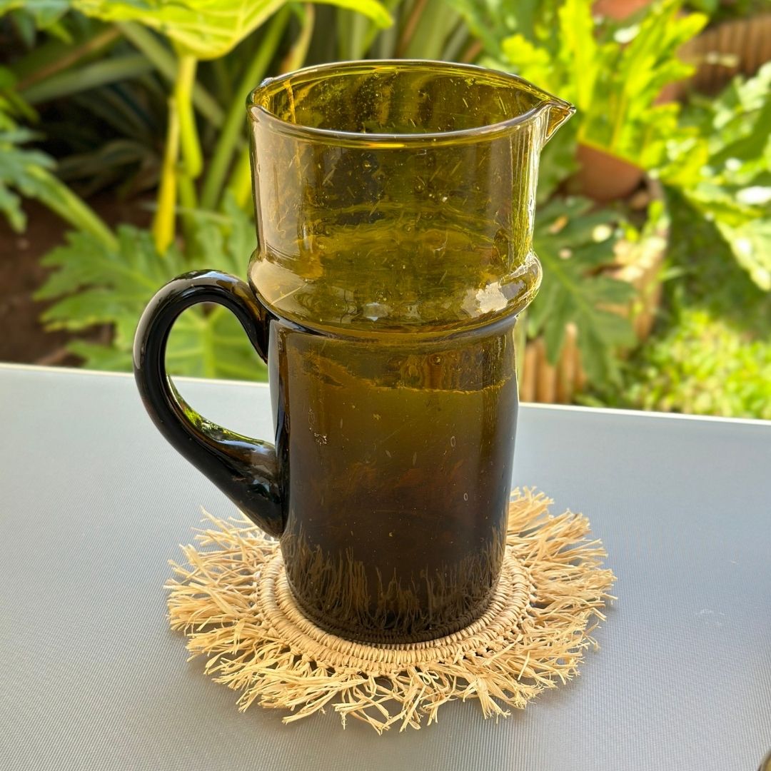 Carafe verre beldi ambre - Ajbir