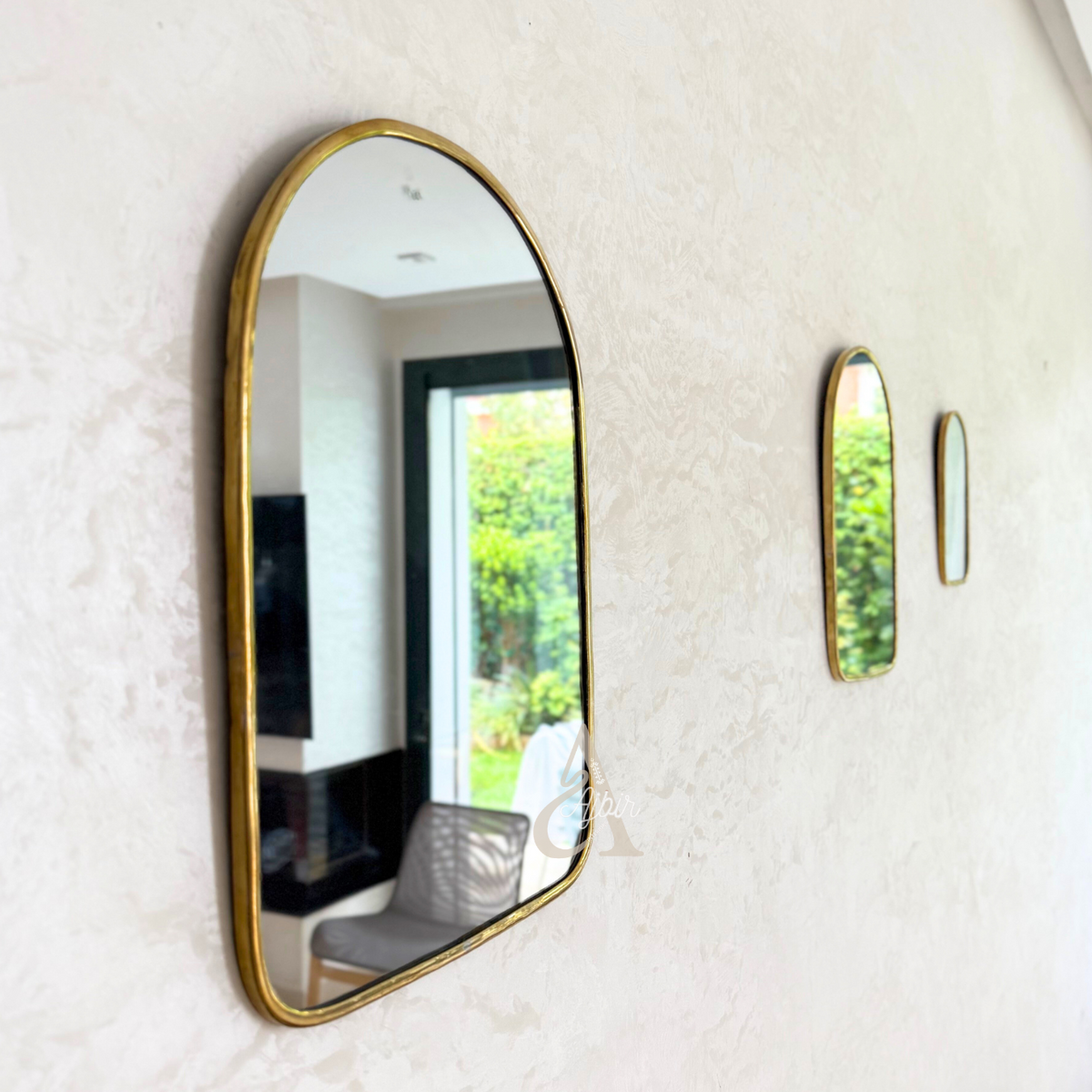 Miroir Azawan Moyen en laiton