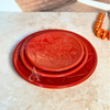 Set 3 assiettes en céramique artisanale Tizwelt Rouge